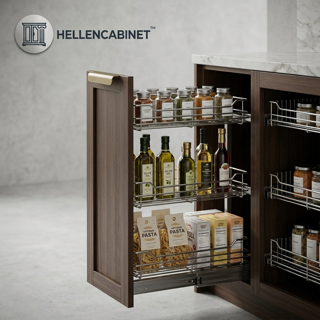Hellencabinet™ GlideStore Pull-Out Basket Cabinet